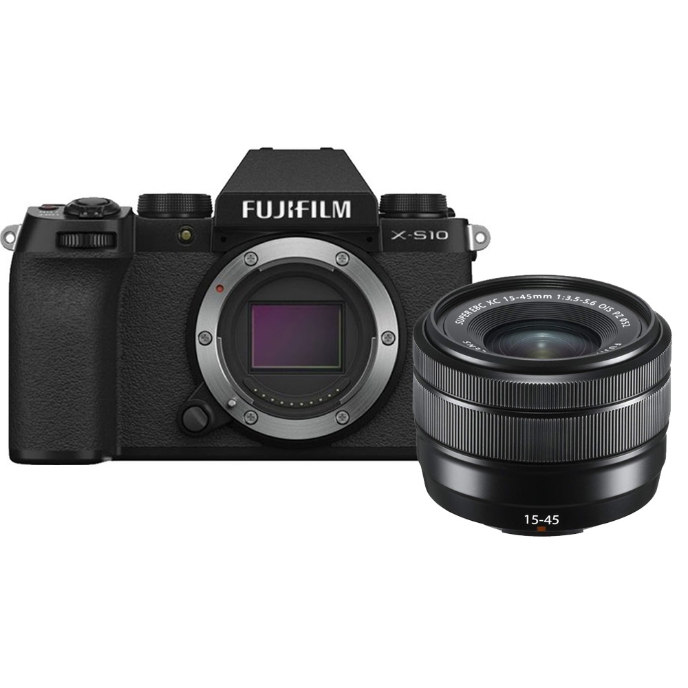 Fujifilm X-S10 Mirrorless Camera with 15-45mm Lens